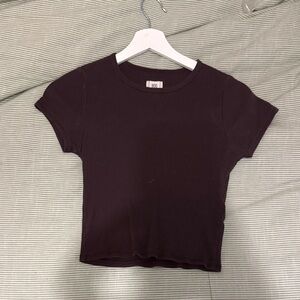Urban Outfitters (BDG) Brown Ribbed Tee